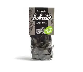 Luskeeto Luštěninové Krekry 70 g černé s aktivním uhlím