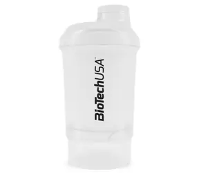 BioTech Šejkr 300 + 150 ml transparentní