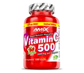 Amix Vitamin C+Rose Hips 500 mg 125 cps