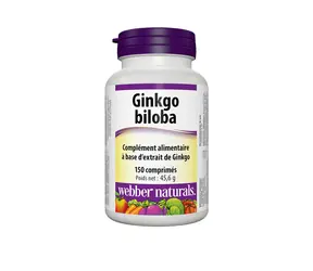 Webber Naturals Ginkgo Biloba 150 tbl