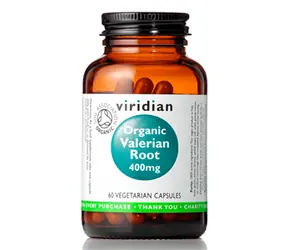 Viridian Valerian Root 400 mg 60 cps Organic