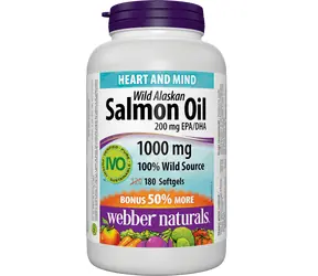 Webber Naturals Omega 3 w Fish Oil Bonus IVO 180 tabs