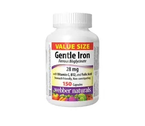 Webber Naturals Gentle Iron 28 mg 150 cps
