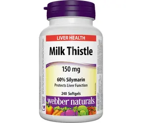 Webber Naturals Milk Thistle 150 mg 240 cps