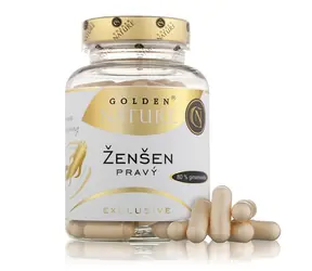 Golden Nature Exclusive Ženšen pravý 80% ginsenosidů 100 cps.