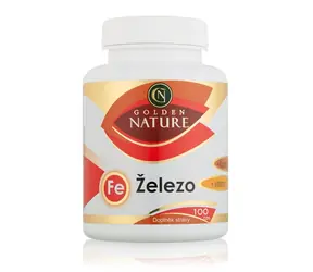 Golden Nature Železo+Vitamin C+Kys. listová 100 cps.
