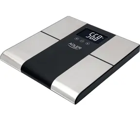 Adler AD 8165 černá / Osobní váha / maximálně 225 kg / LCD / nerezová ocel / 3 x AAA
