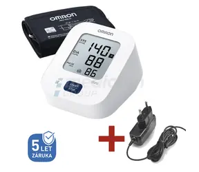 OMRON M2+AC bílá / Digitální tonometr se síťovým zdrojem
