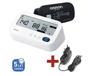 OMRON M3 Comfort AFib bílá / Digitální tonometr se síťovým zdrojem