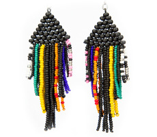 Náušnice Lapowinsa ethno ER / Multicolor / Skleněné perličky / Rokajl / Malá dárková krabička