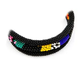 Náramek Malecite ethno / Multicolor / Skleněné perličky / Rokajl / Délka 18cm / Malá dárková krabička