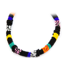 Náhrdelník Lapowinsa ethno B / Multicolor / Skleněné perličky / Rokajl / Délka 43cm / Velká dárková krabička