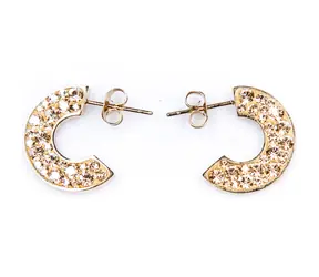 Náušnice Gold Luna / Golden Shadow / Ocel / Swarovski krystalky / Malá dárková krabička