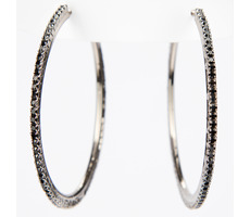 Náušnice Black Dirigentes / Jet černá / Mosaz & Broušené krystaly / Broušené skleněné kameny / Střední dárková krabička