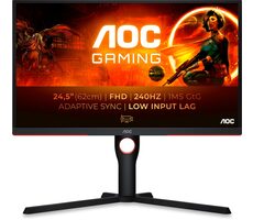 24.5" AOC 25G3ZM / VA / 1920 x 1080 / 3000:1 / 300cd /  1 ms / HDMI / DP / 3.5 Jack / VESA