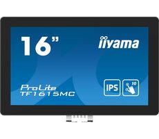 15.6" IIYAMA Prolite TF1615MC-B1 černá / IPS / 1920x1080 / 16:9 / 25ms / 1000:1 / 450cd / VGA / HDMI / DP 