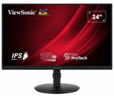 24" Viewsonic VG2408A černá / IPS / 1920 x 1080 / 16:9 / 5ms / 1300:1 / 250cd-m2 / HDMI + DP + VGA / Pivot / VESA / repr