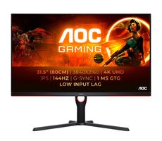 31.5" AOC Gaming U32G3X/BK černá / IPS / 3840 x 2160 / 1ms / 1000:1 / 400cd-m2 / HDMI + DP / VESA 