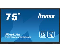 75" IIYAMA ProLite TE7512MIS-B3AG černá / IPS / 3840x2160 / 16:9 / 8ms / 1200:1 / 400cd / repro / VGA / HDMI / USB-C