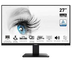 27" MSI PRO MP273A černá / 1920 x 1080 / IPS / 16:9 /  1ms / 1000:1 / 250cd-m2 / 1x HDMI + 1x DP + 1x VGA / VESA