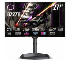 27" Cooler Master GZ2711 černá / OLED / 2560x1440 / 240Hz/ 450cd-m2 / 1500000:1 / 0.03ms / 2x HDMI + 2x DP / VESA