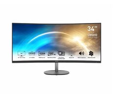 34" MSI PRO MP341CQ / VA / 3440x1440 / 21:9 / 3000:1 / 4ms / 300cd-m2 / HDMI&DP / VESA