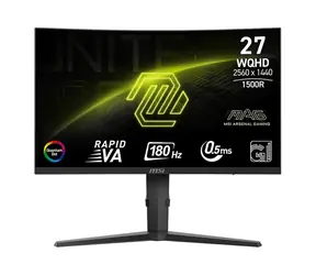 27" MSI MAG 275CQRF QD E2 černá / LED / 2560 x 1440 / VA / 16:9 / 0.5ms / 5000:1 / HDMI+DP+USB-C / VESA