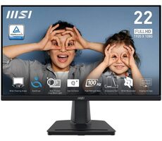 21.45" MSI PRO MP225V černá / 1920 x 1080 / VA / 16:9 / 1ms / 4000:1 / 300cd-m2 / HDMI + VGA / VESA 