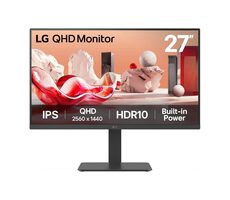 27" LG 27BA45QB-B černá / IPS / 2560 x 1440 / 16:9 / 1000:1 / 350cd-m2 / HDMI & DP