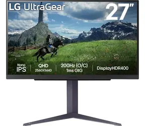 27" LG UltraGear 27GS85QX-B černá / IPS / 2560 × 1440 / 16:9 / 1000:1 / 400cd-m2 / HDMI & DP / VESA