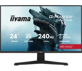 23.8" IIYAMA G-Master G2471HS-B1 černá / LED / IPS / 1920 x 1080 / 16:9 / 0.3 ms / 1000:1 / 350cd-m2 / VESA