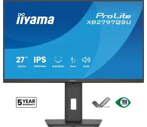 27" IIYAMA ProLite XB2797QSU-B1 černá / LED / IPS / 2560 x 1440 / 16:9 / 1 ms / 1000:1 / 350cd-m2 / VESA
