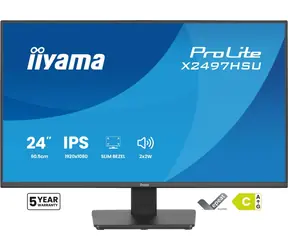 23.8" IIYAMA ProLite X2497HSU-B1 černá / LED / IPS / 1920 x 1080 / 16:9 / 4 ms / 1500:1 / 350cd-m2 / VESA