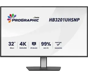 31.5" IIYAMA ProGraphic HB3201UHSNP-B1 černá / LED / IPS / 3840 x 2160 / 16:9 / 4 ms / 3000:1 / 450cd-m2 / VESA