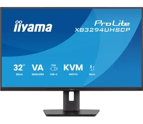 31.5" IIYAMA ProLite XB3294UHSCP-B1 černá / LED / VA / 3840 x 2160 / 16:9 / 2 ms / 3000:1 / 400cd-m2 / VESA