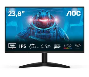 23.8" AOC 24B36X černá / IPS / 1920x1080 / 16:9 / 4ms / 1500:1 / 300cd-m2 / HDMI + DP / VESA