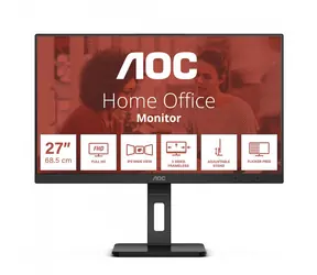 27" AOC 27E3QAF černá / IPS / 1920x1080 / 16:9 / 4ms / 1000:1 / 300cd-m2 / HDMI + DP + VGA / VESA