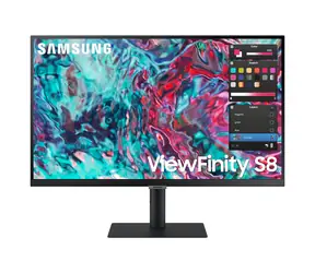 27" SAMSUNG ViewFinity S8 S27B800TGU černá / IPS / 3840x2160 / 16:9 / 5ms / 1000:1 / 350cd-m2 / HDMI + USB-C(TB) / VESA