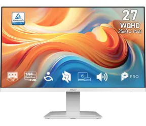 27" MSI PRO MP273QW E14 bílá / IPS / 2560x1440 / 16:9 / 1ms / 1500:1 / 300cd-m2 / HDMI + DP / VESA