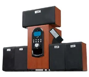 Genius repro SW-HF 5.1 6000, 200W RMS, LCD displej, dark wood