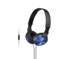 SONY MDR-ZX310AP Modrá / Sluchátka s páskem / vestavěný mikrofon / 30mm reproduktory / 98 dB