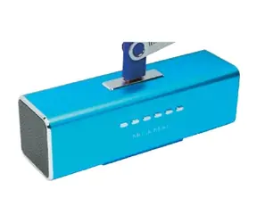 Technaxx MusicMan modrá / Přenosný reproduktor / 600 mAh / FM radio / USB / microSD až 32GB / 8h
