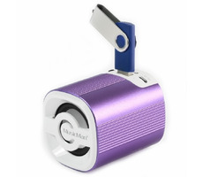 Technaxx Mini MusicMan Grenade X4 fialová / Přenosný reproduktor / 600 mAh / FM / USB + microSD / až 11h
