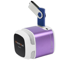 Technaxx Mini MusicMan Makro X6 fialová / Přenosný reproduktor / 600 mAh / FM / USB + microSD / až 11h 