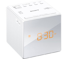SONY radiobudík ICF-C1 / LCD displej / digitální FM, AM tuner / bílá