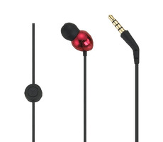 PerfectSound s201 sluchátka červená / do uší / s mikrofonem / kov / 18 ohm / 3,5 jack