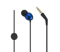 PerfectSound s201 sluchátka modrá / do uší / s mikrofonem / kov / 18 ohm / 3.5 jack