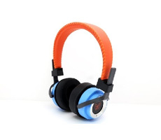 PerfectSound m100 sluchátka oranžovo-modrá / s vyměnitelným měničem / mikrofon / 40mm / 16 ohm / 3,5 + 6,3 jack
