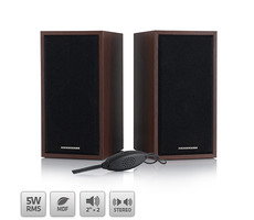 MODECOM MC-SF05 / Reproduktory / 2.0 / 5W RMS / hnědá