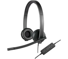 Logitech Headset H570e Stereo / Sluchátka s mikrofonem / USB / černá